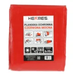 Plandeka ochronna CZERWONA  6 x 10 m  180g/m2 - obrazek 2