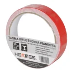 Taśma dwustronna PIANKOWA 19mm x 1,5m CZERWONA - obrazek 4