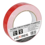 Taśma dwustronna PIANKOWA 25mm x 5m CZERWONA - obrazek 3