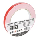 Taśma dwustronna PIANKOWA 12mm x 5m CZERWONA - obrazek 2