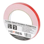 Taśma dwustronna PIANKOWA 12mm x 5m CZERWONA - obrazek 6