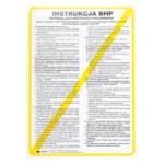Tablica INSTRUKCJA BHP25 x 30cm - obrazek 2