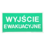 Tablica WYJŚCIE EWAKUACYJNE20 x 40cm