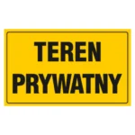 Tablica TEREN PRYWATNY20x33