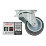 Koło do wózka TPR OBROTOWE 40 x 17mm SZARE - obrazek 5
