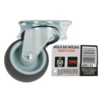 Koło do wózka TPR OBROTOWE  50 x 22mm SZARE - obrazek 2