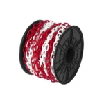 Łańcuch plastik. biało-czerw. fi 8mm/25m
