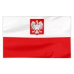 FLAGA POLSKI Z ORŁEM 70 x112cm
