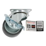 Koło do wózka TPR OBROTOWE Z HAMULCEM  65 x 26mm SZARE - obrazek 2