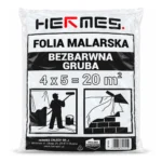 Folia malarska BEZBARWNA gruba 4 x 5m 0,60